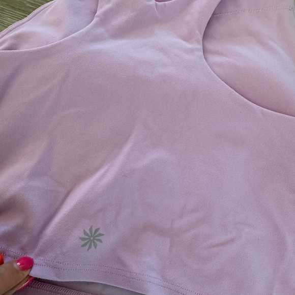 Athleta light pink/purple cropped tank top - Picture 2 of 3